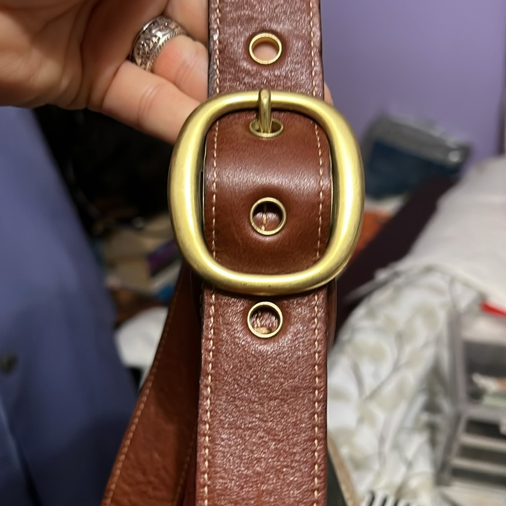 Coach Leather Shoulder Bag with Patchwork Design vintage in great condition - Picture 14 of 15